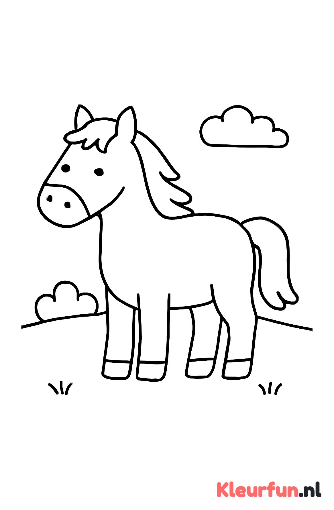Groot en simpel paard