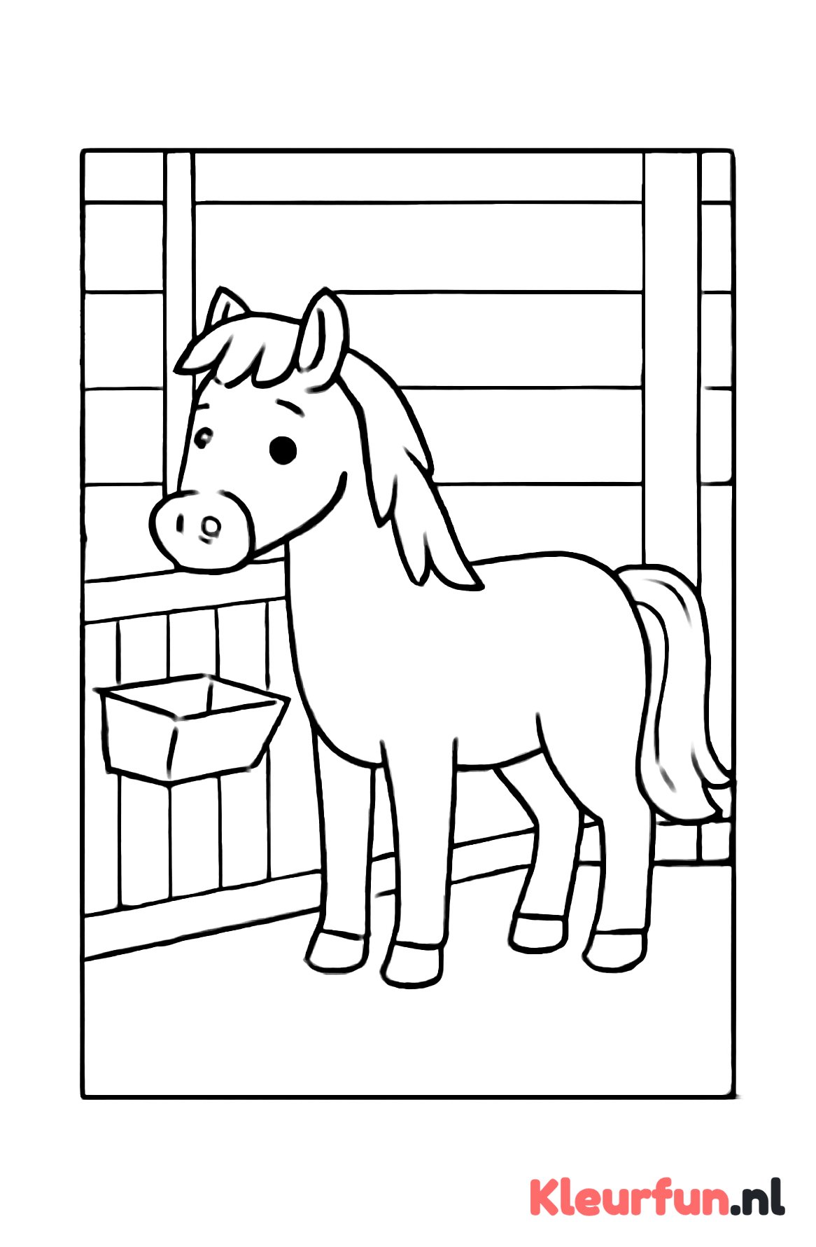 Paard in de stal