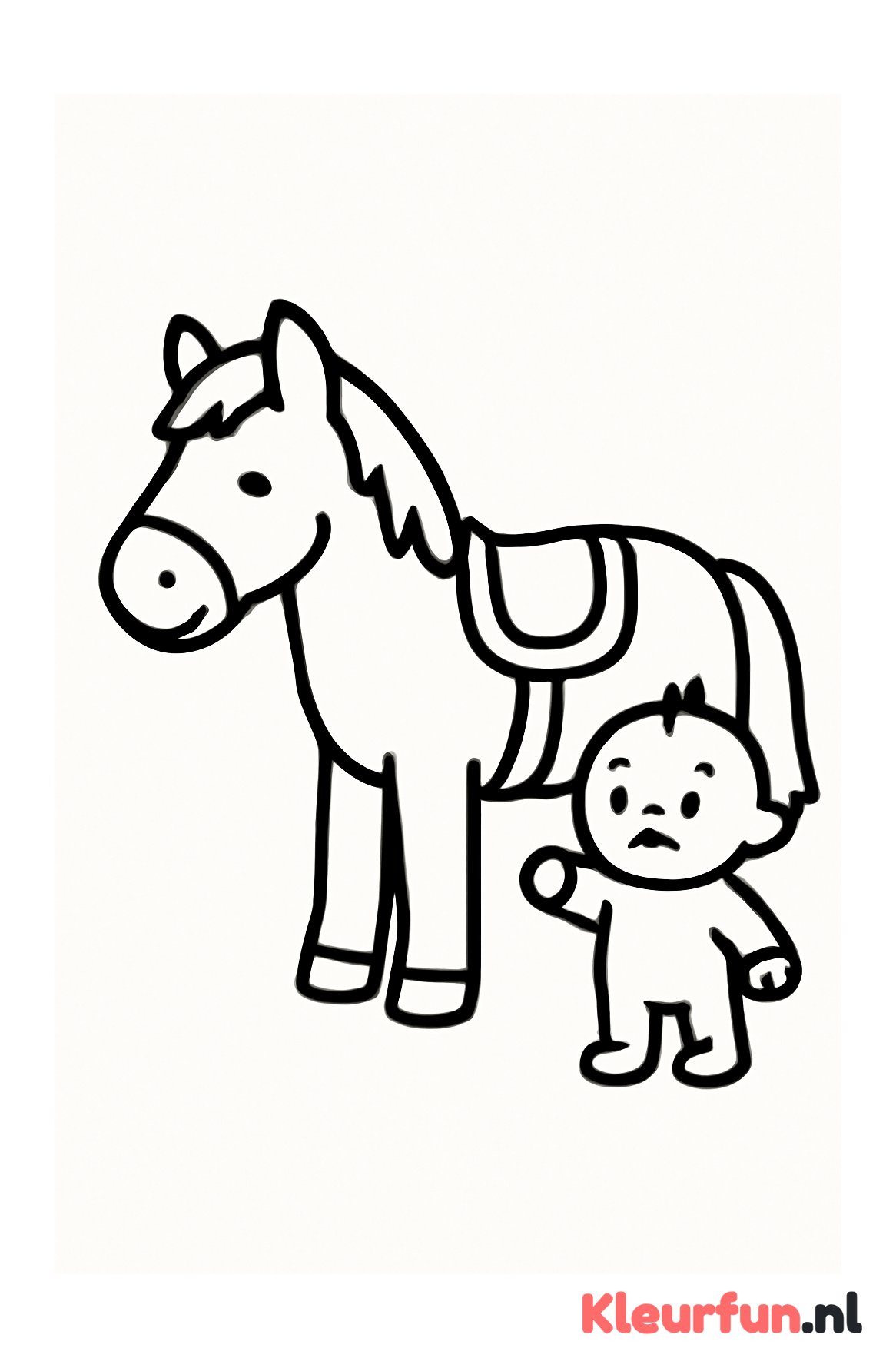 Paard met peuter
