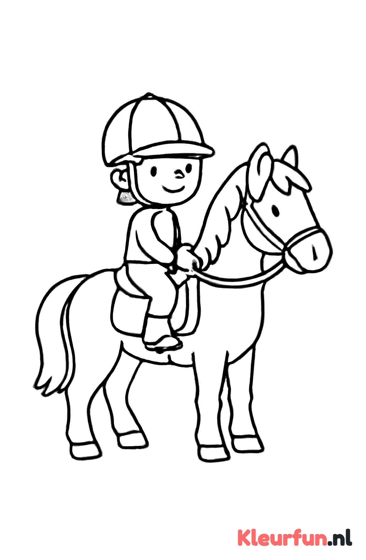 Paard met ruiters
