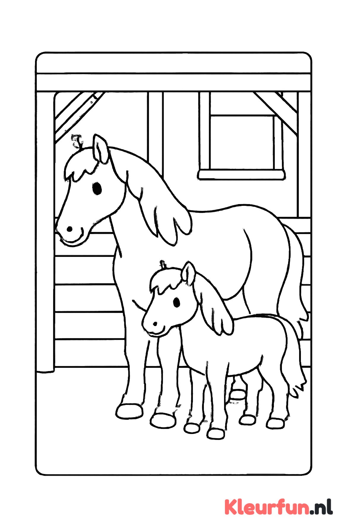 Paard met ponyvriendje