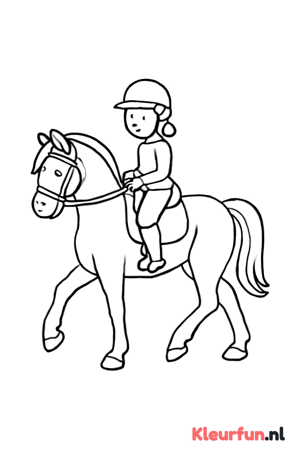 Paard met ruiter dressuur oefeningen