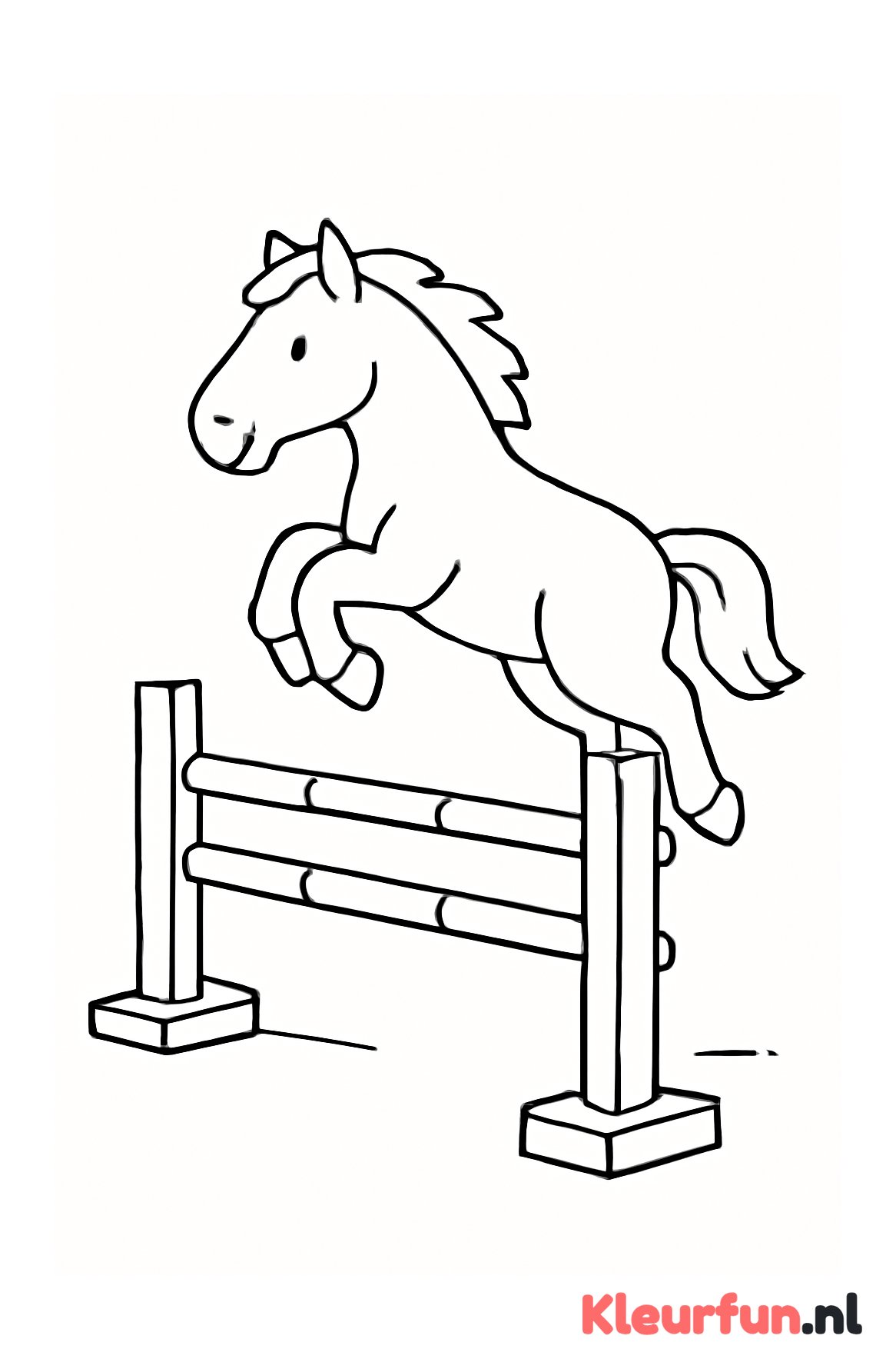 Paard bij springconcours