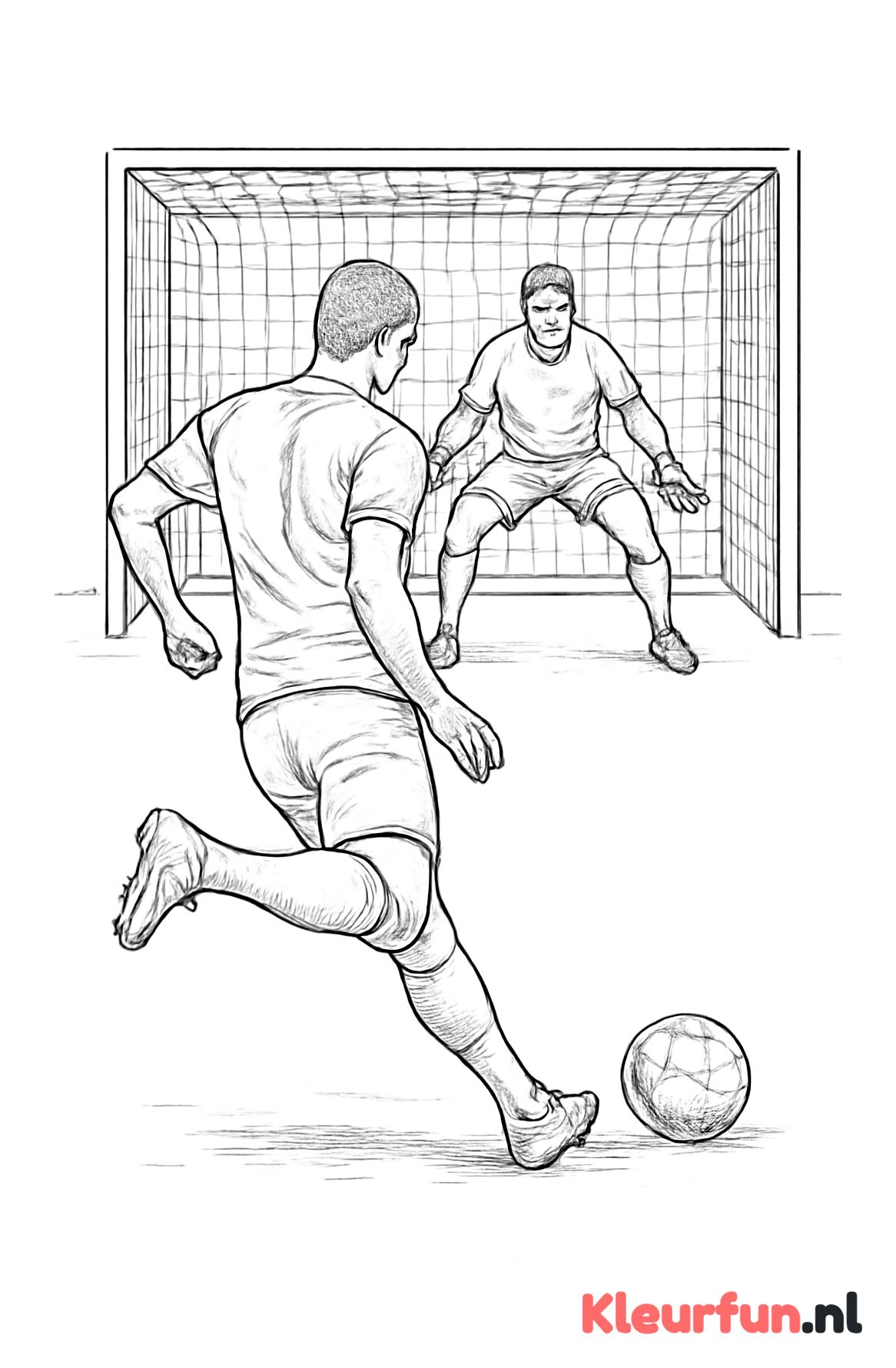 Voetballer neemt penalty