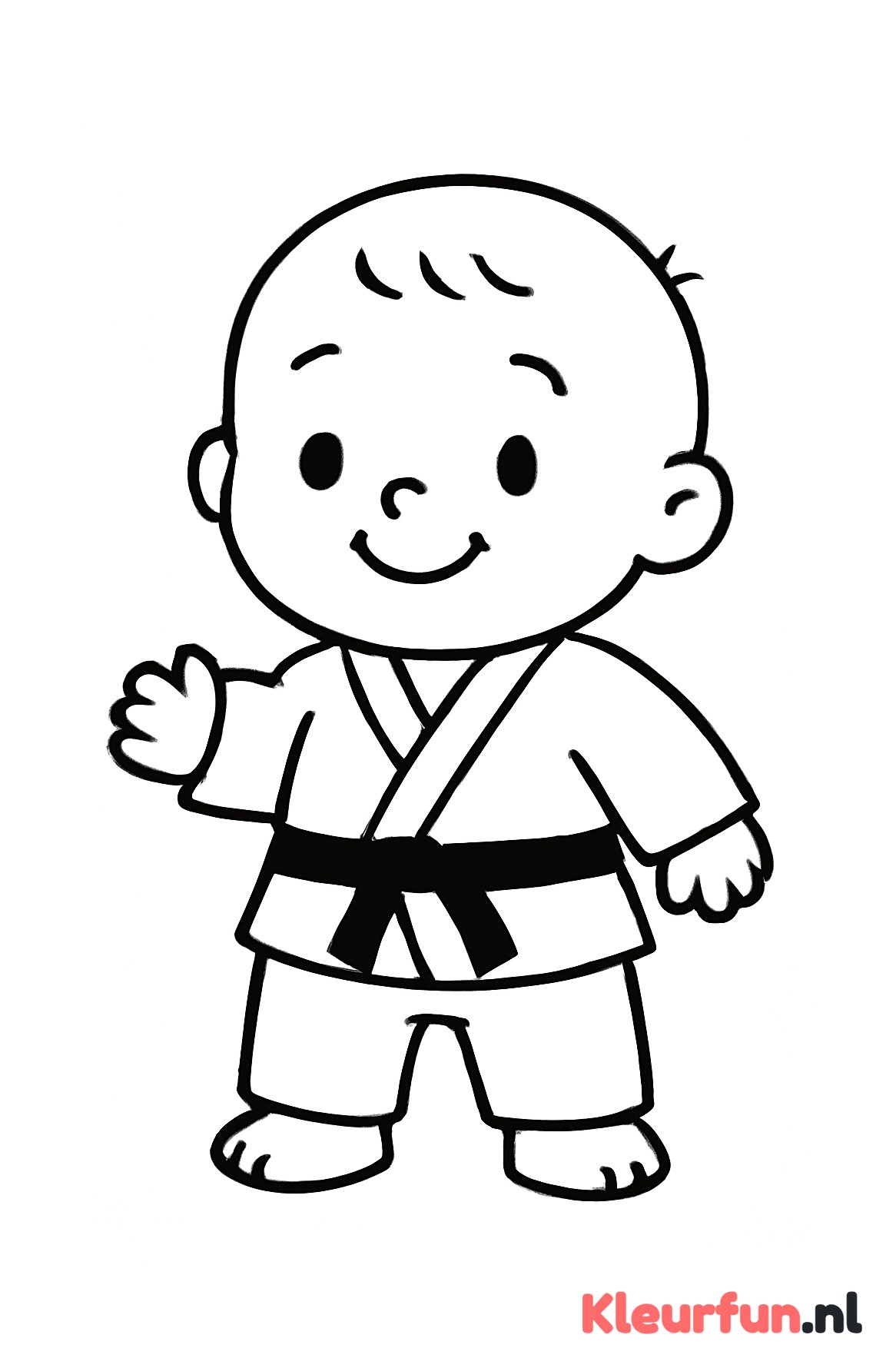 Peuter in judopak