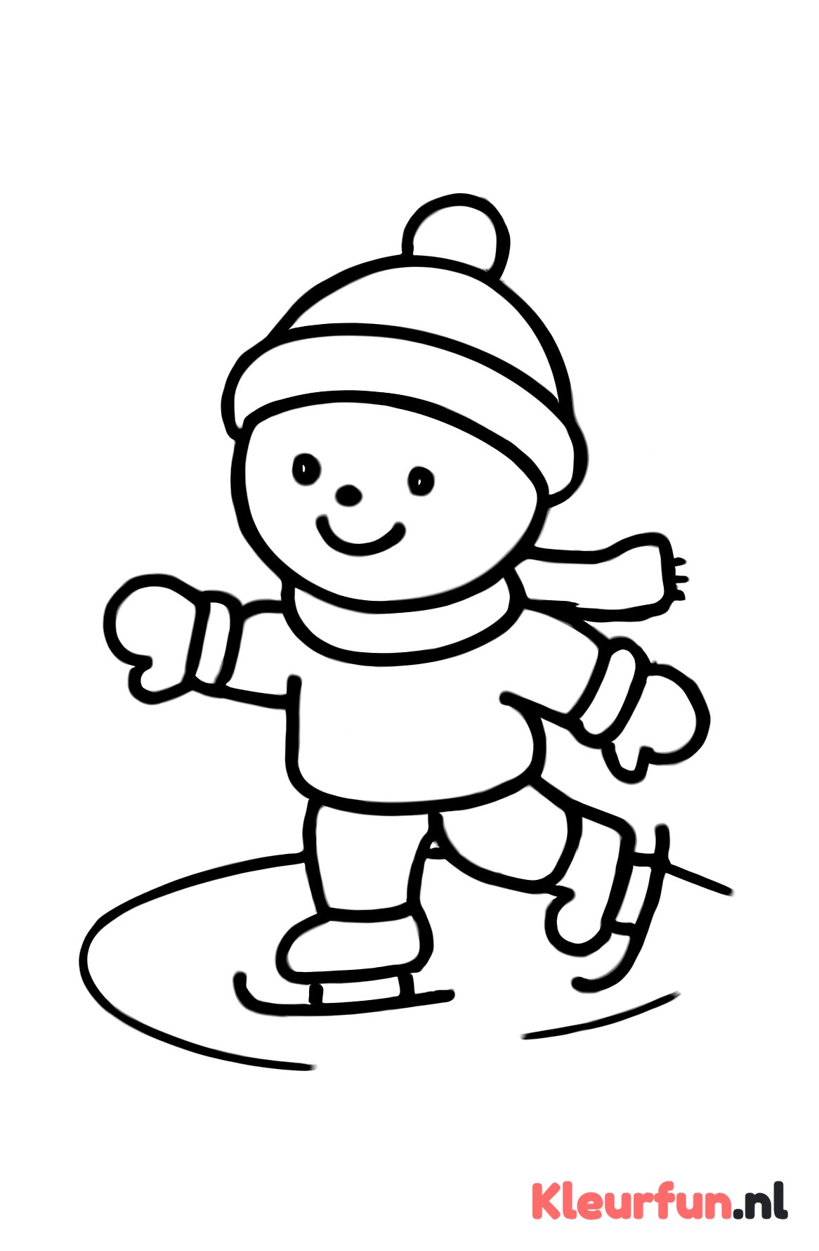 Peuter schaatspret