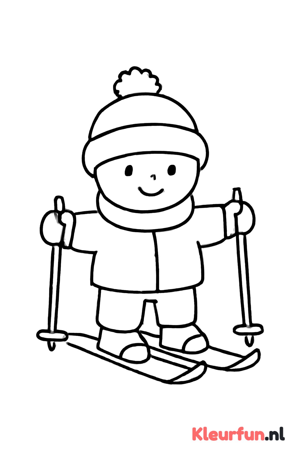 Peuter op ski's