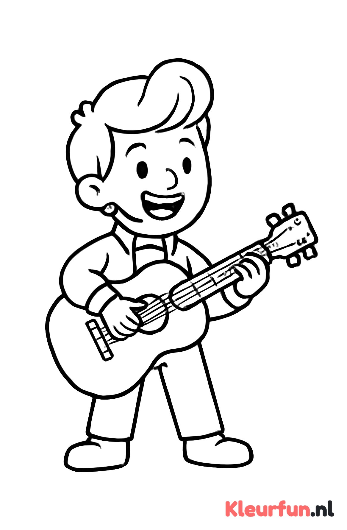 Popartiest met gitaar