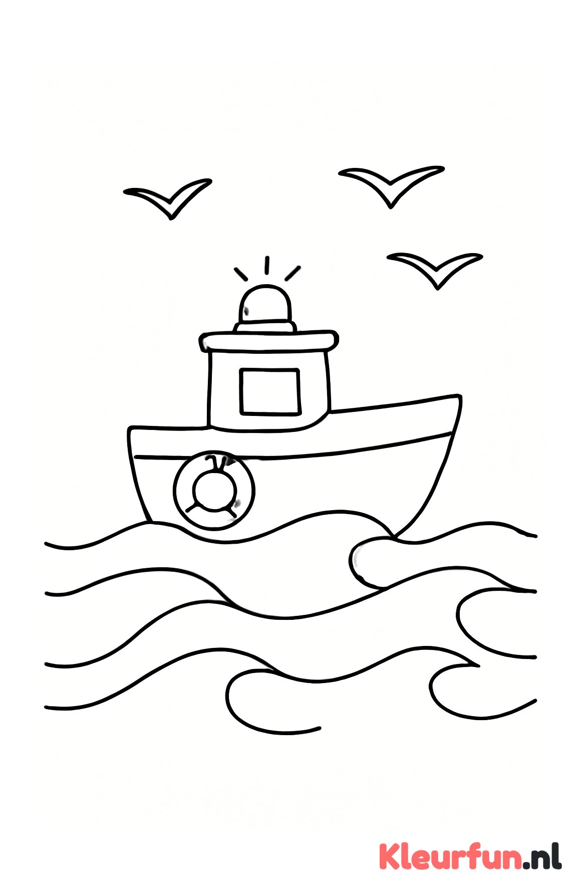 Reddingsboot op zee