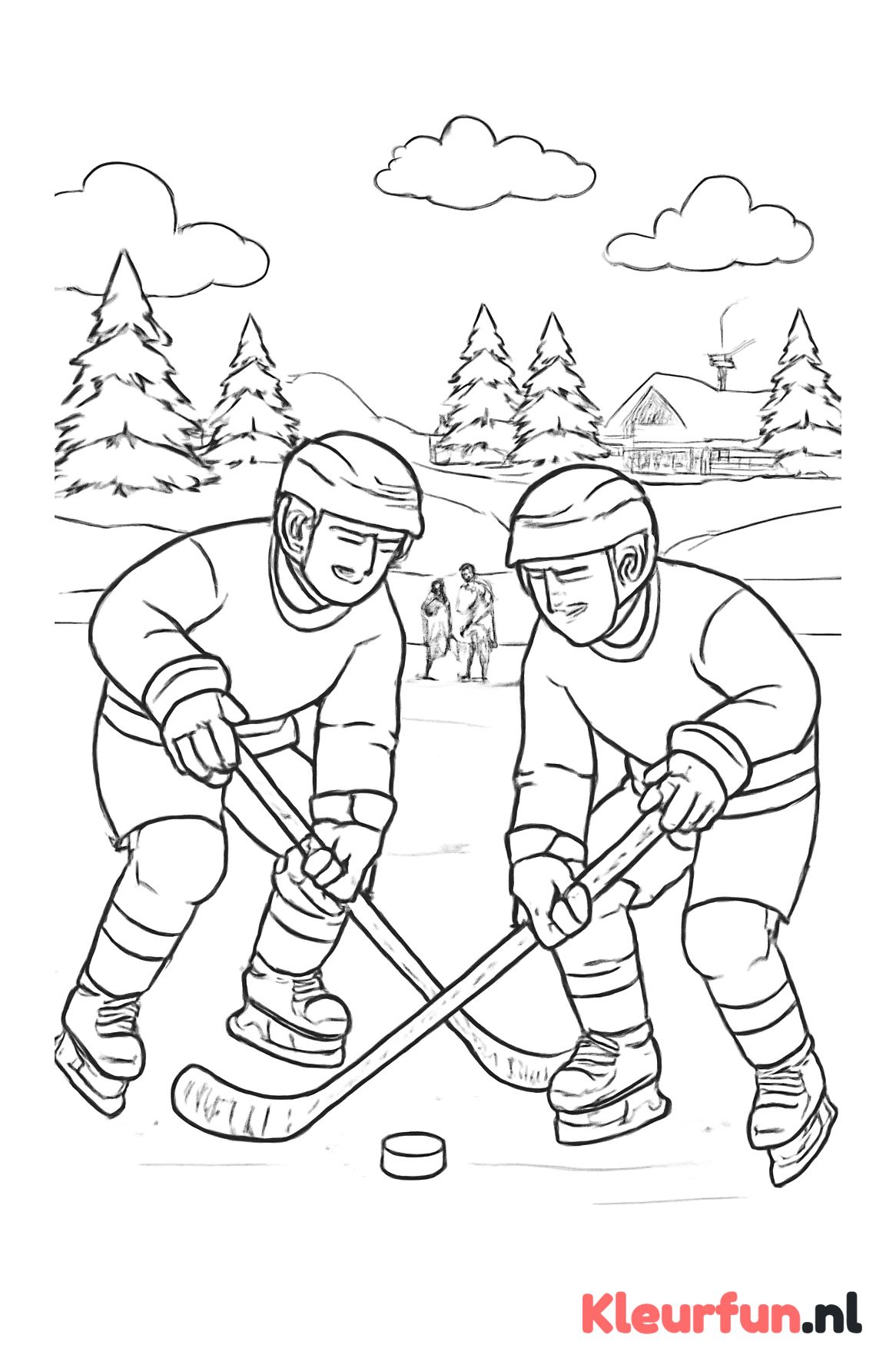 Schaatswedstrijd met balspel