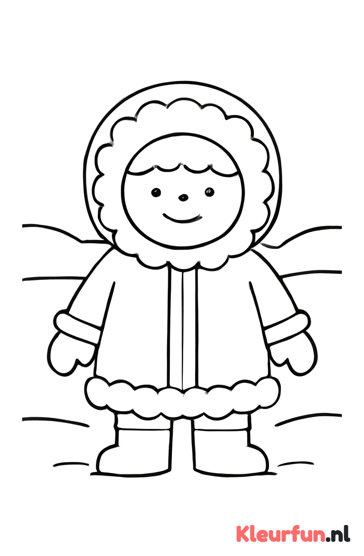 Eenvoudige Eskimo in parka