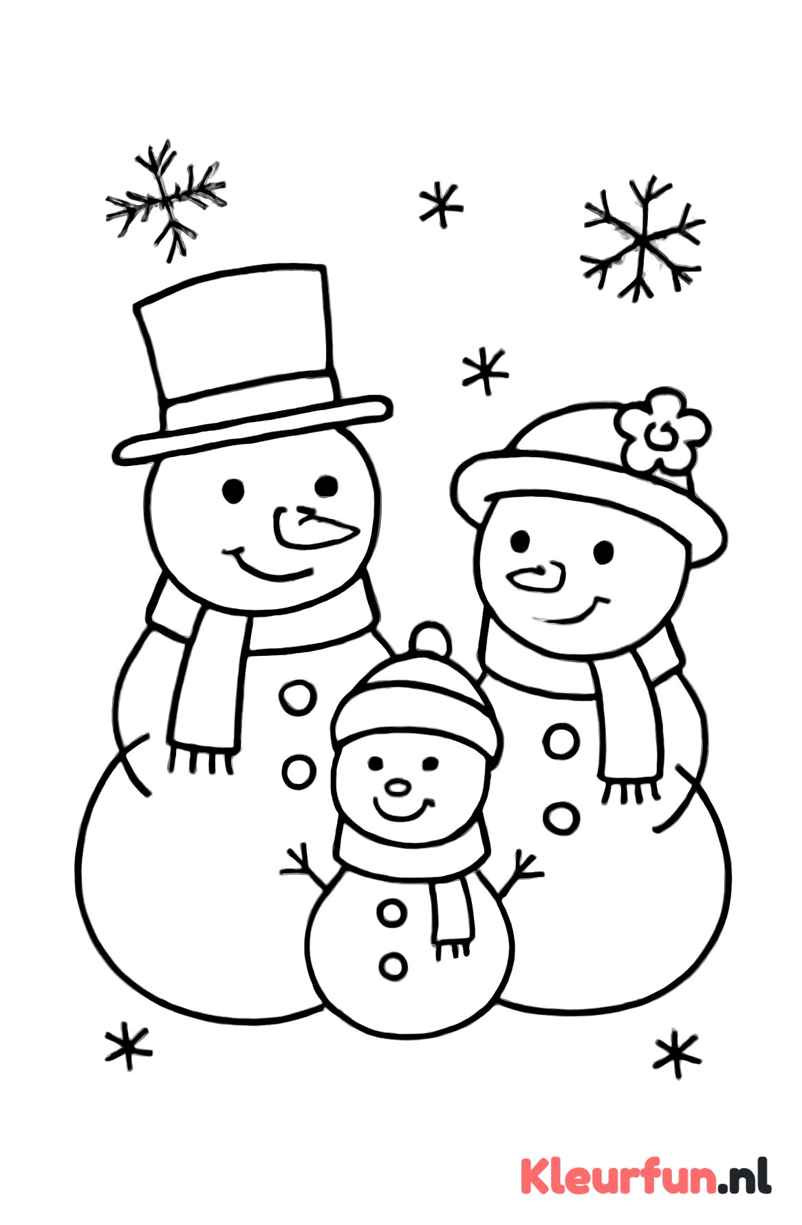 Sneeuwpop familie