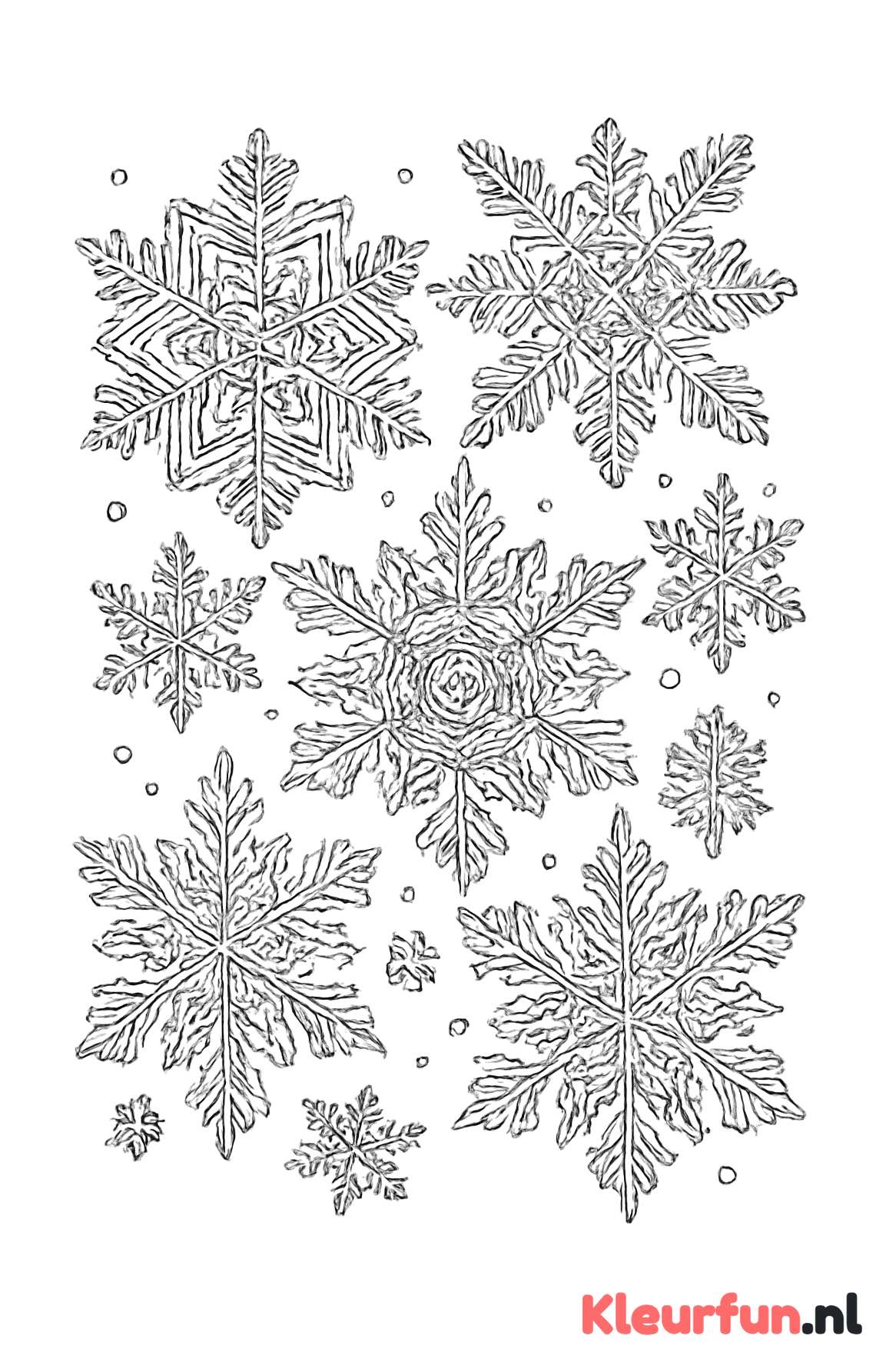 Gedetailleerde Sneeuwvlok Patronen