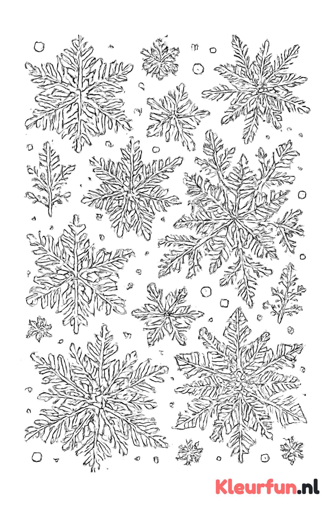 Sneeuwvlokken met IJssterren en Kristallen