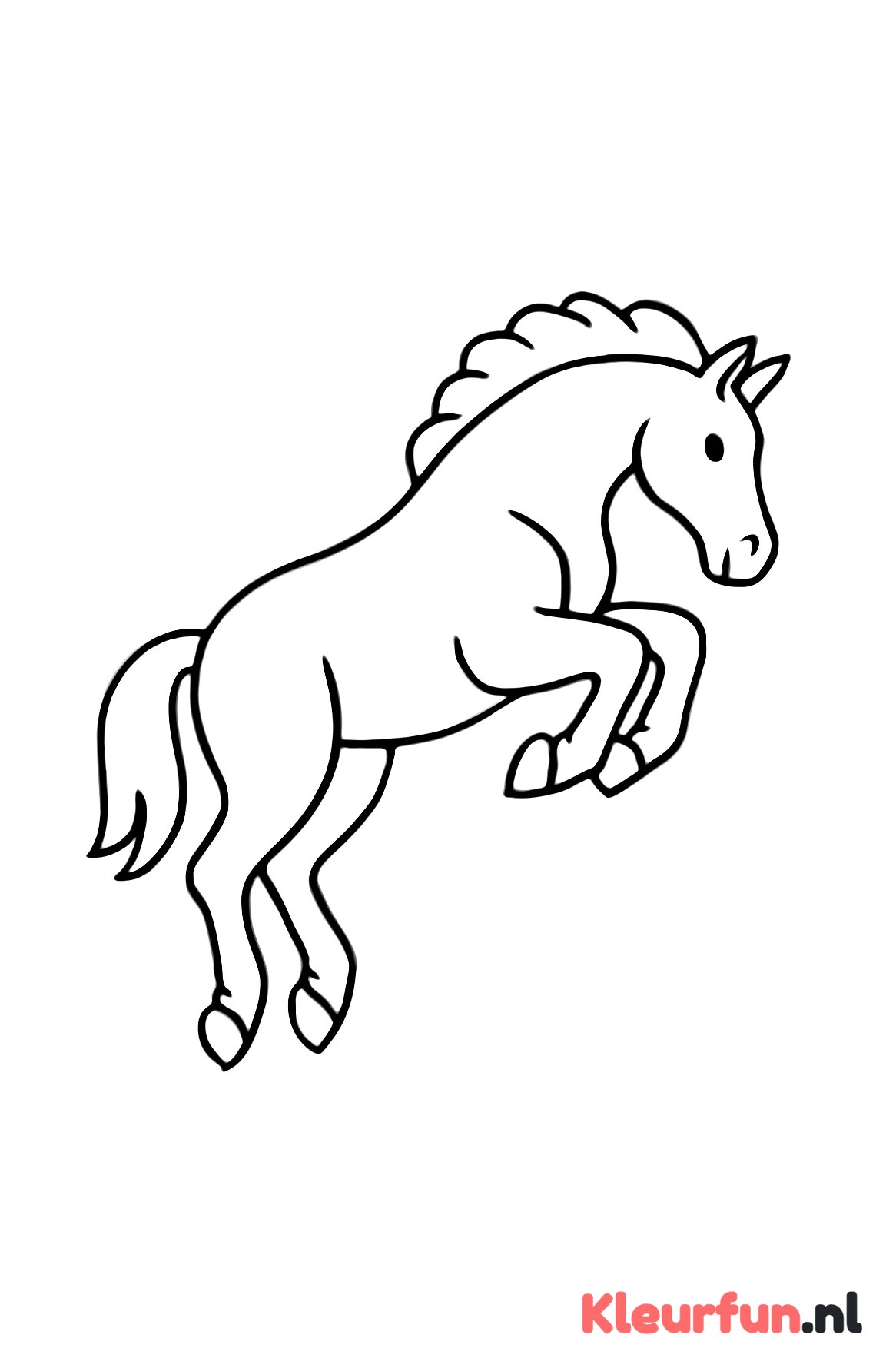 Springend paard in actie