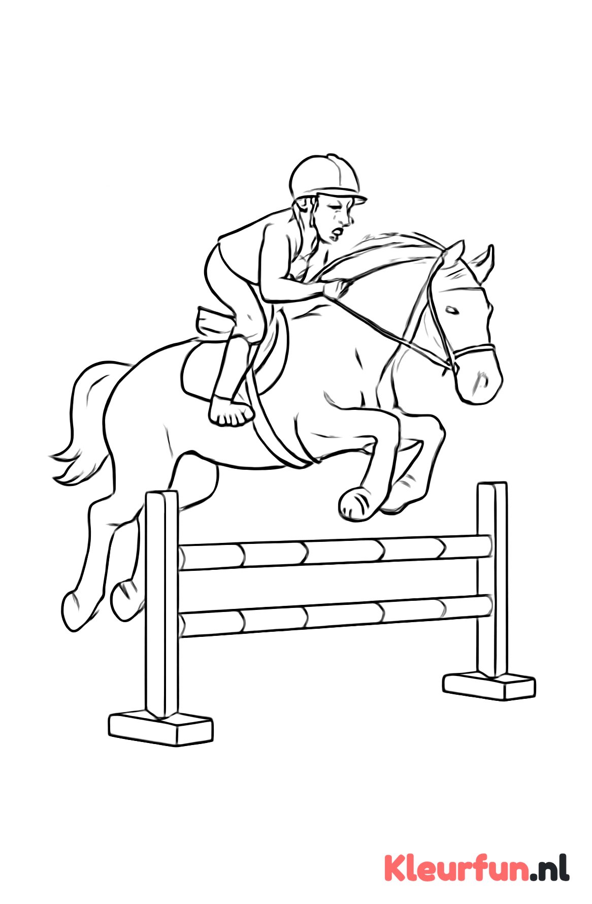 Springpaard met ruiter