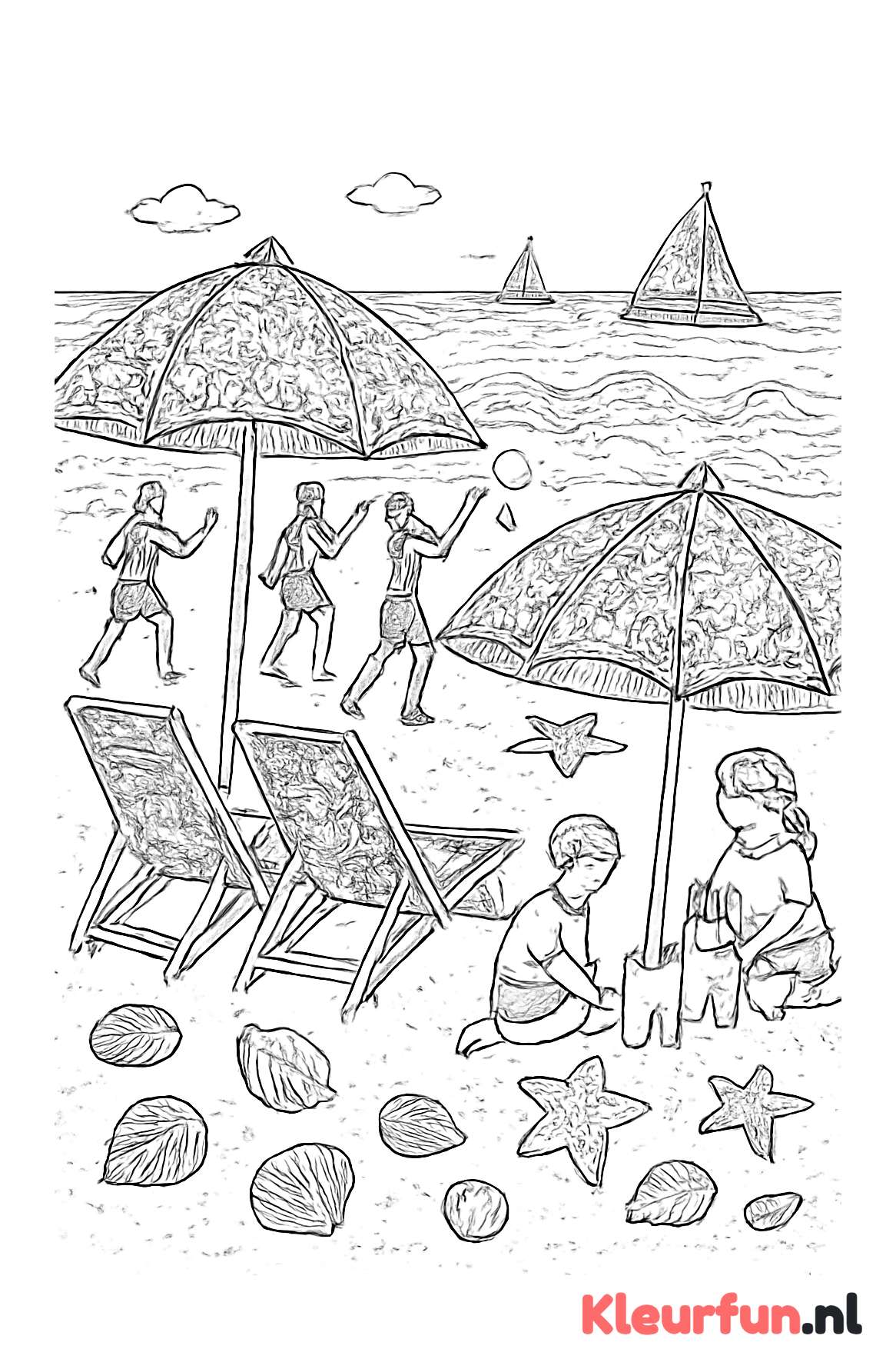Strandvakantie met volleybal en zandkastelen