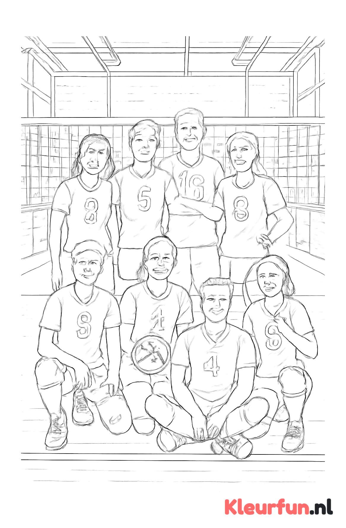 Volleybalteam groepsfoto