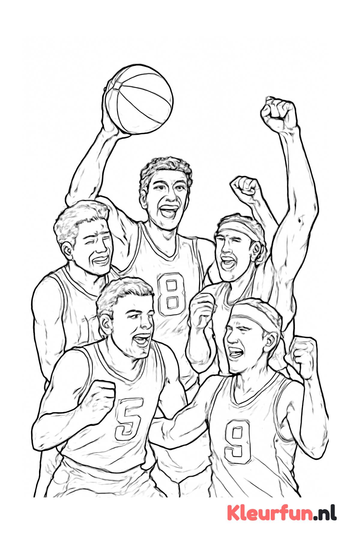 Basketbalteam viert overwinning