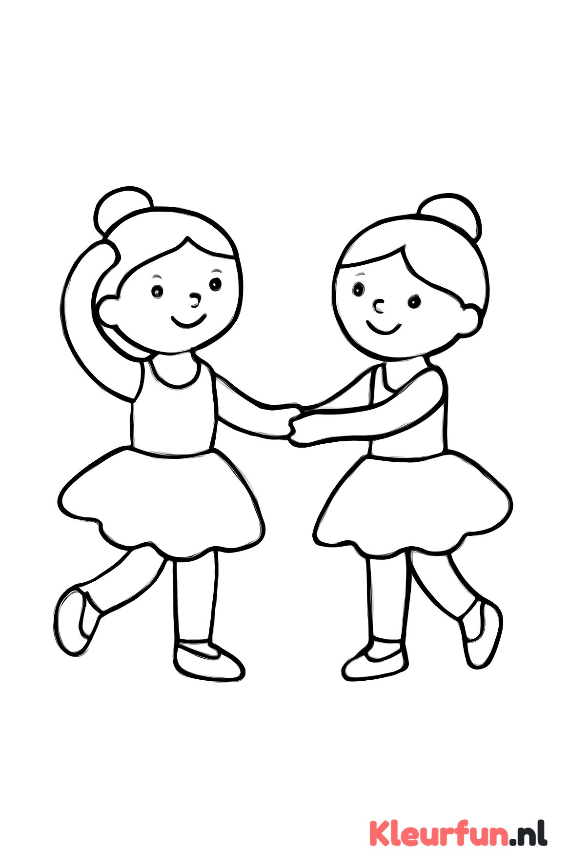 Twee ballerina’s dansen samen