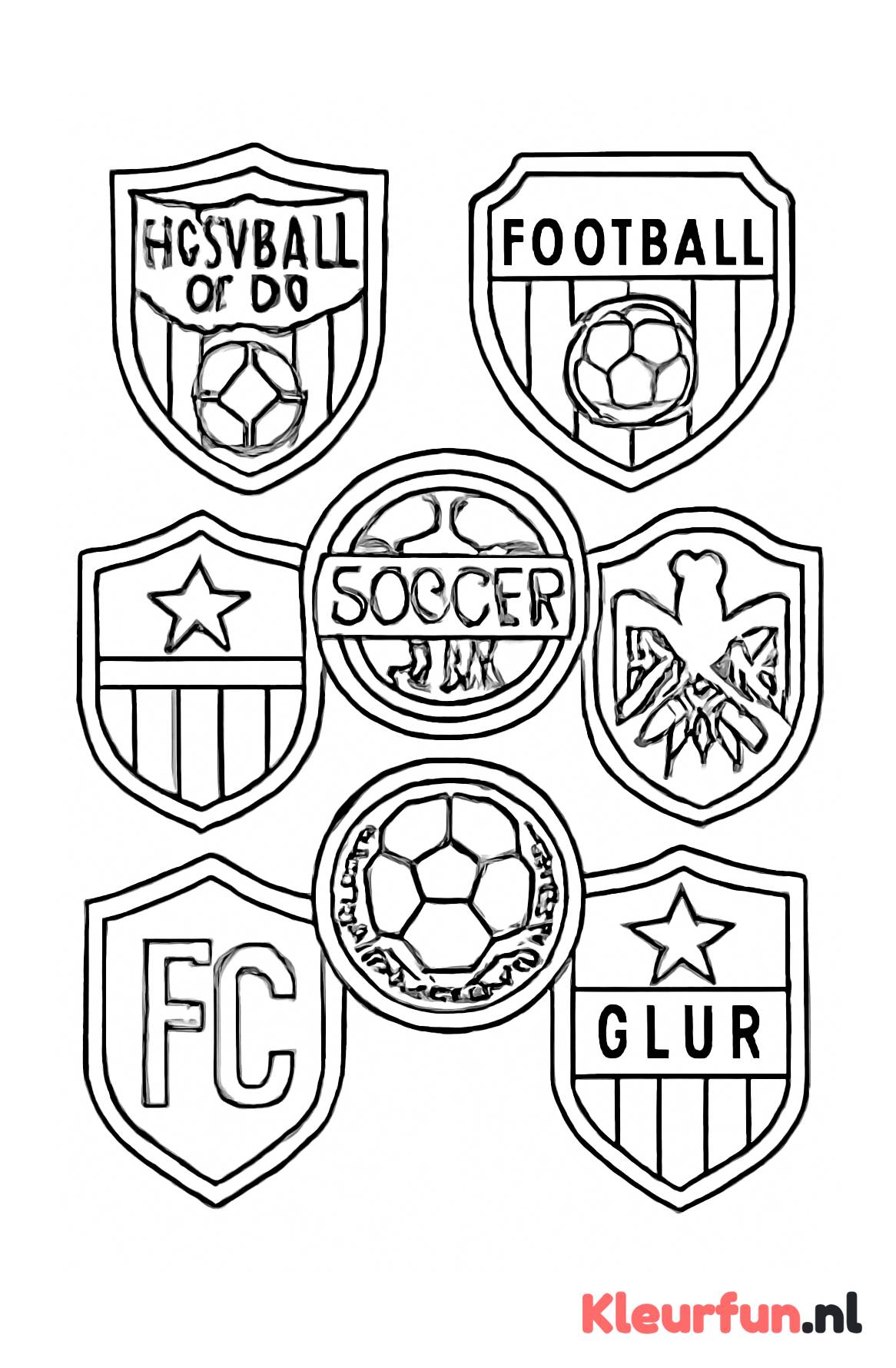 Verzameling voetbalclub wapenschilden