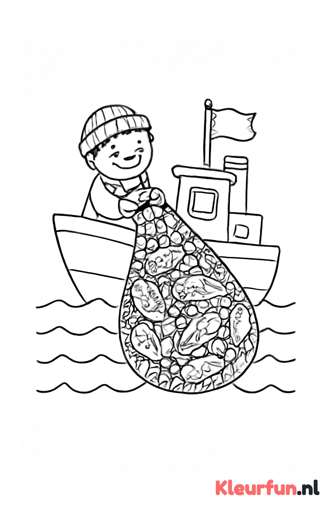 Vissersboot met net