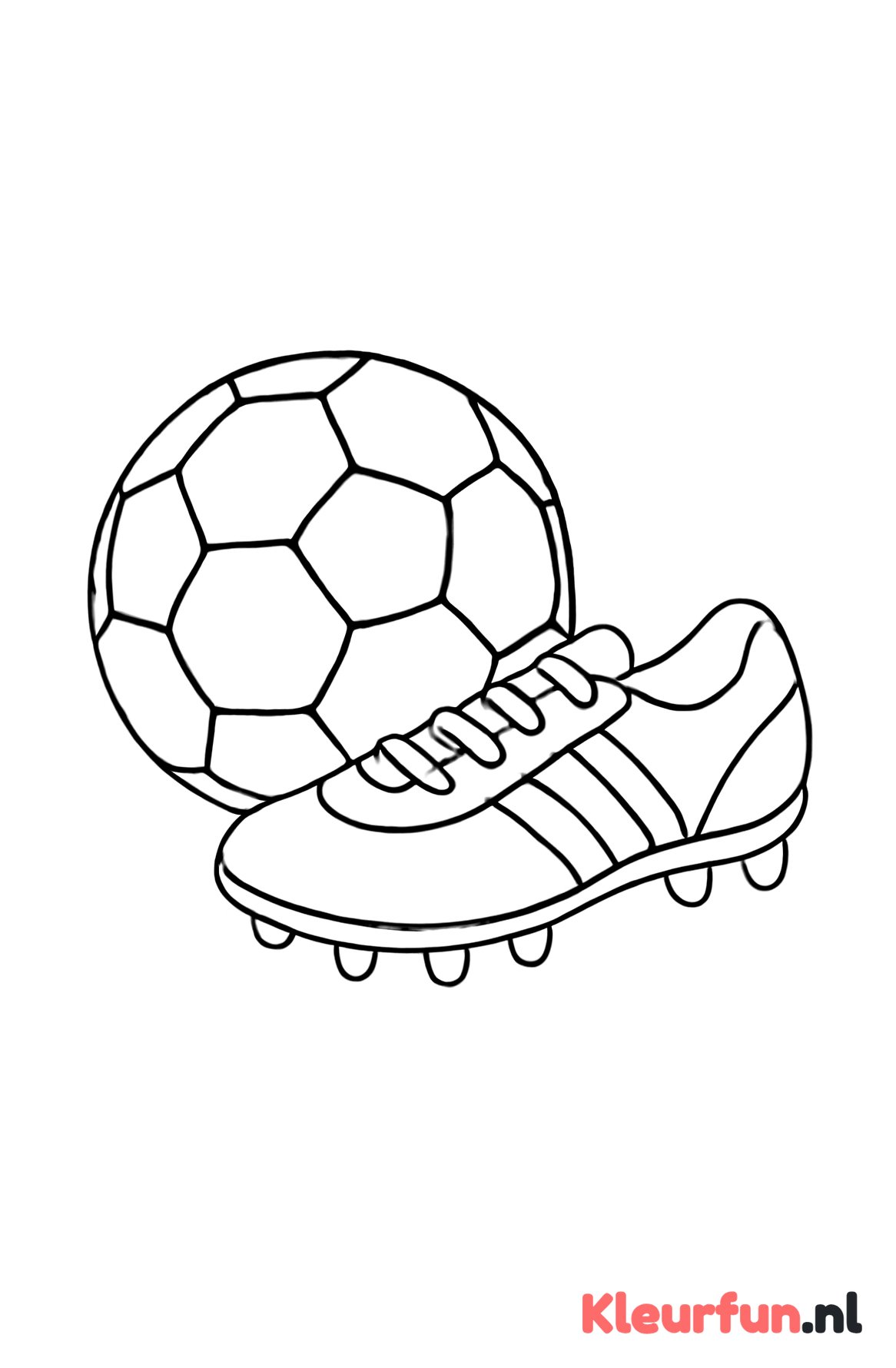 Voetbal met schoenen