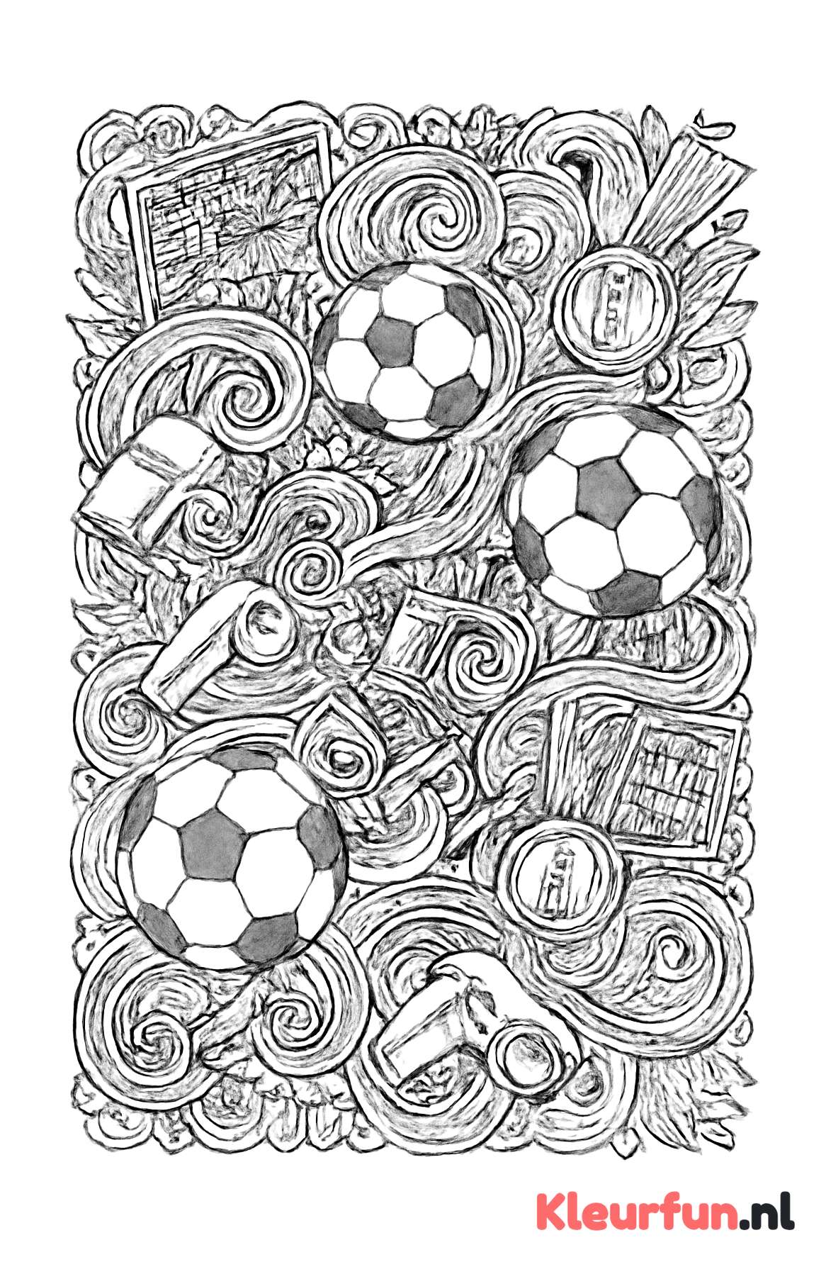 Decoratief patroon met voetbal elementen