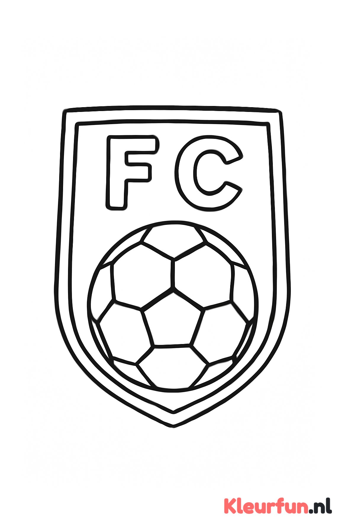 Voetbalclub logo groot en simpel