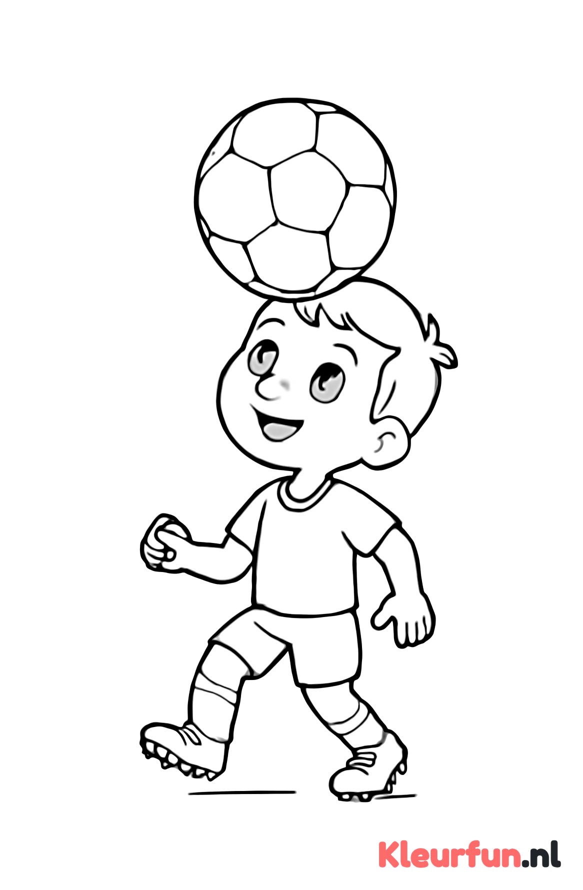 Voetballer kopbal