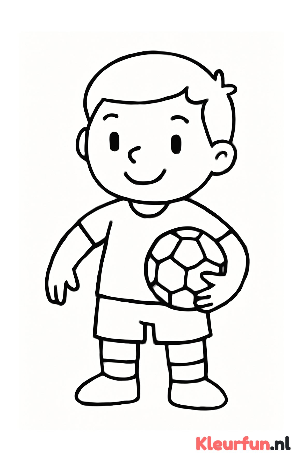 Voetballer met bal