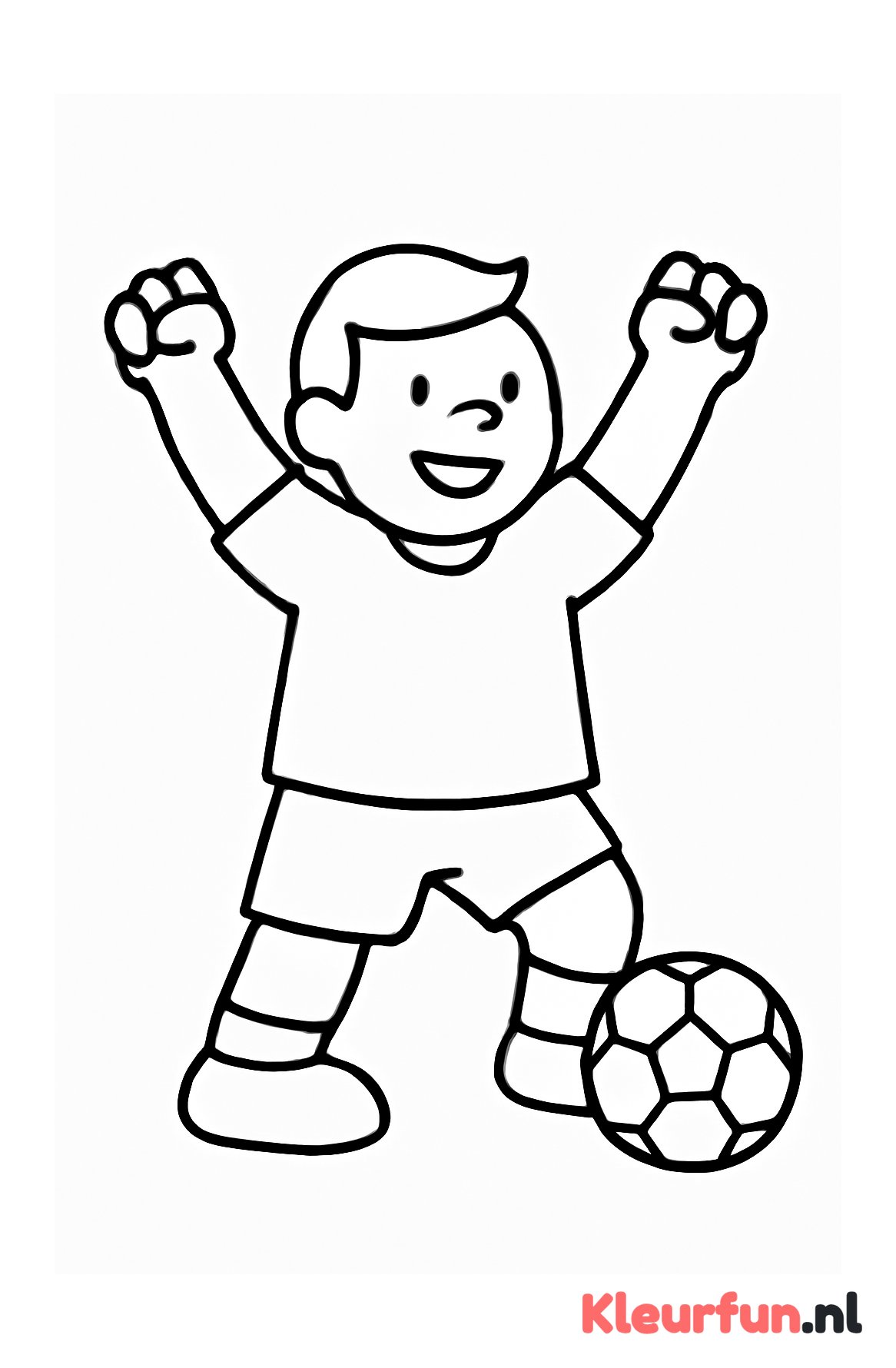 Voetballer juicht