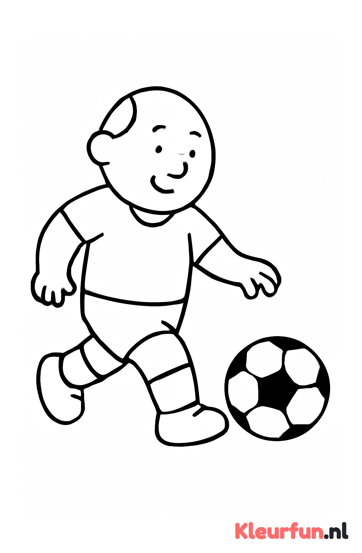 Voetballer passt bal
