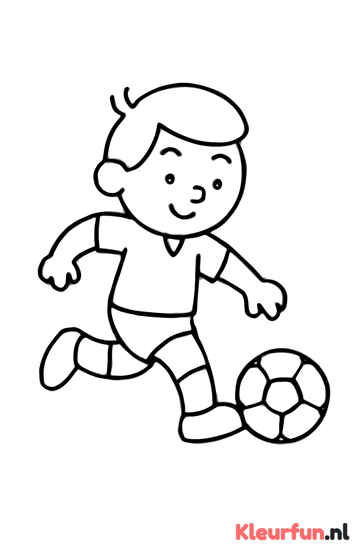 Voetballer schiet penalty