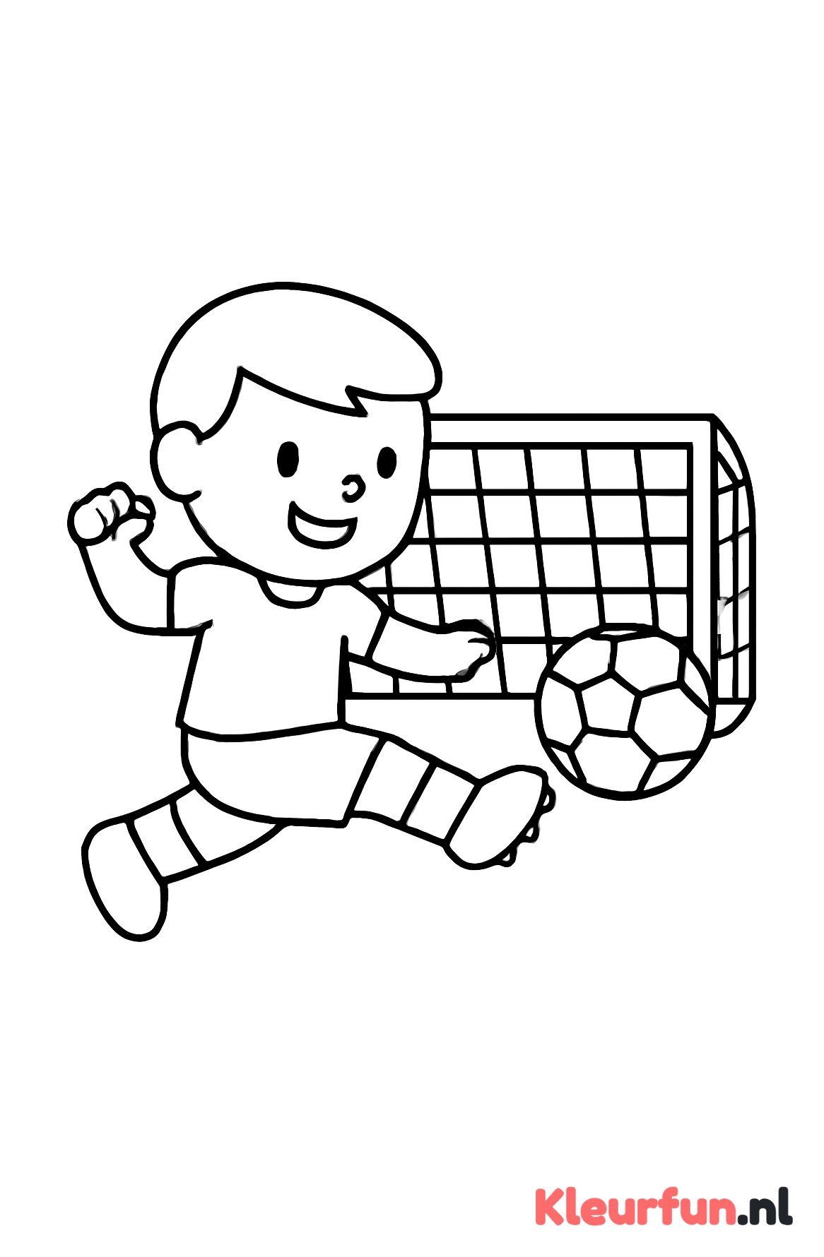 Voetballer scoort goal