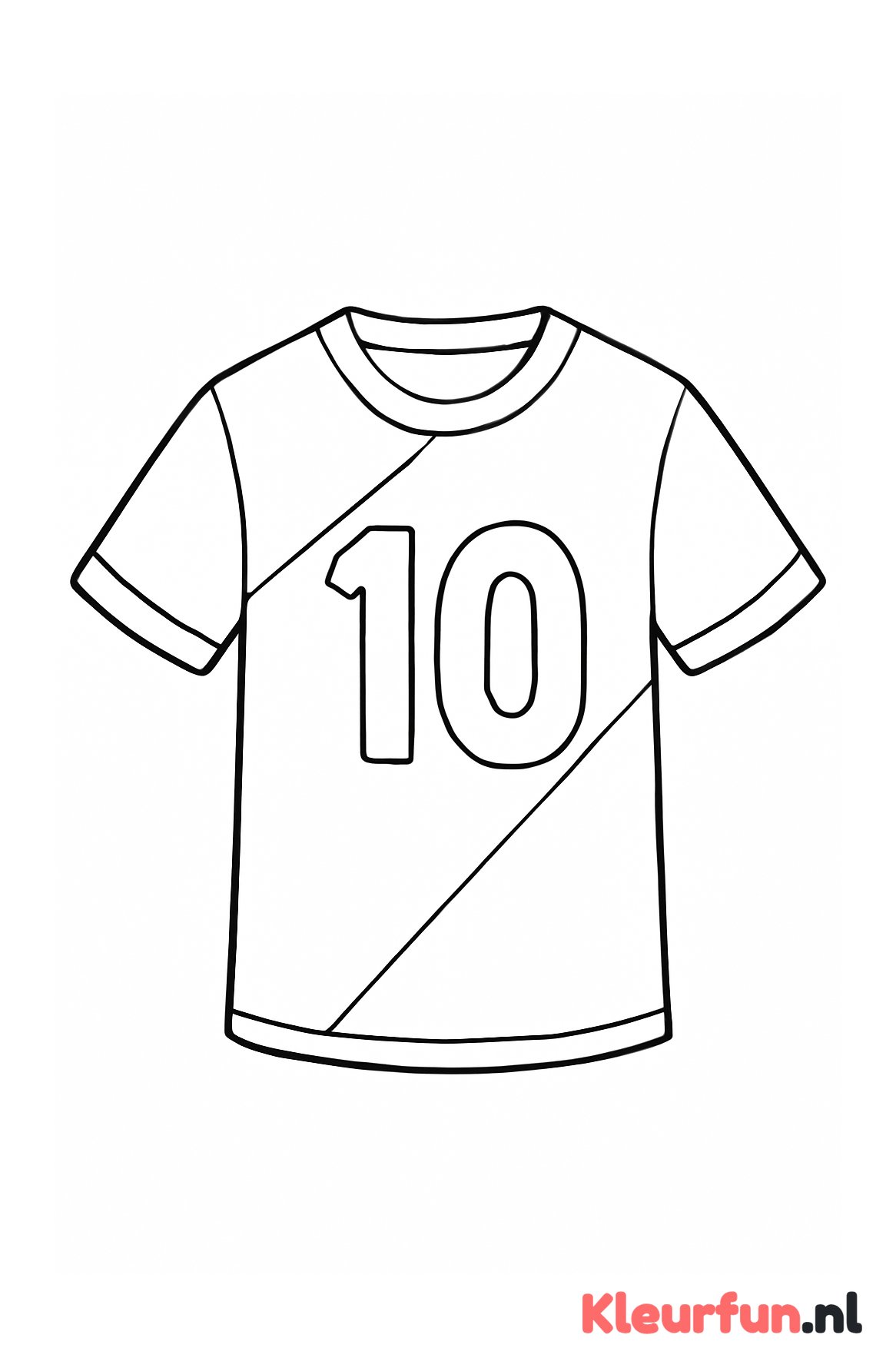 Voetbalshirt met grote kleurvlakken