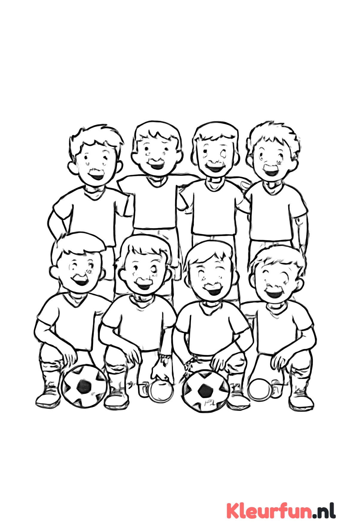 Groepsfoto voetbalteam