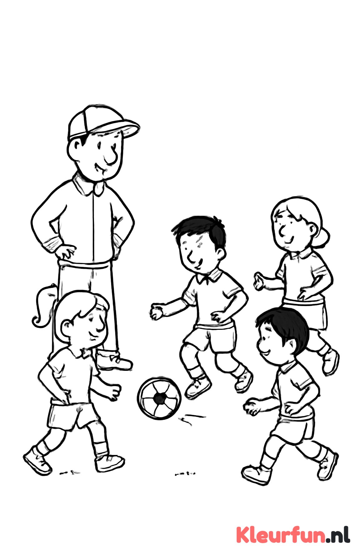 Voetbaltraining met kinderen