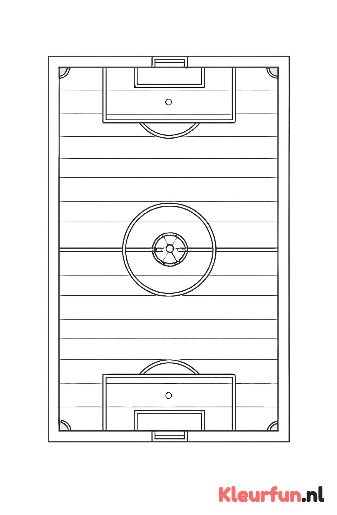 Voetbalveld met middenstip