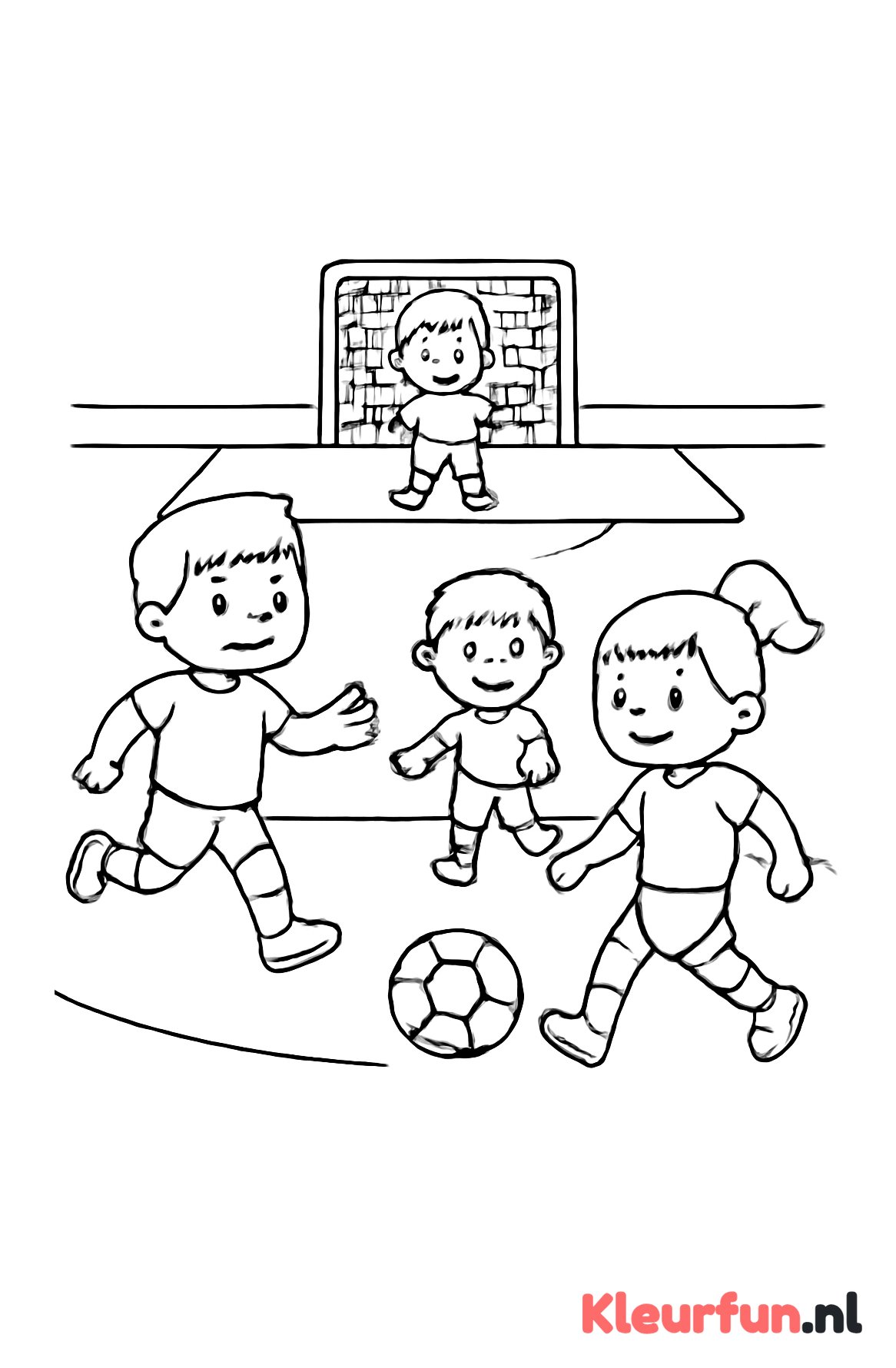 Voetbalwedstrijd in actie