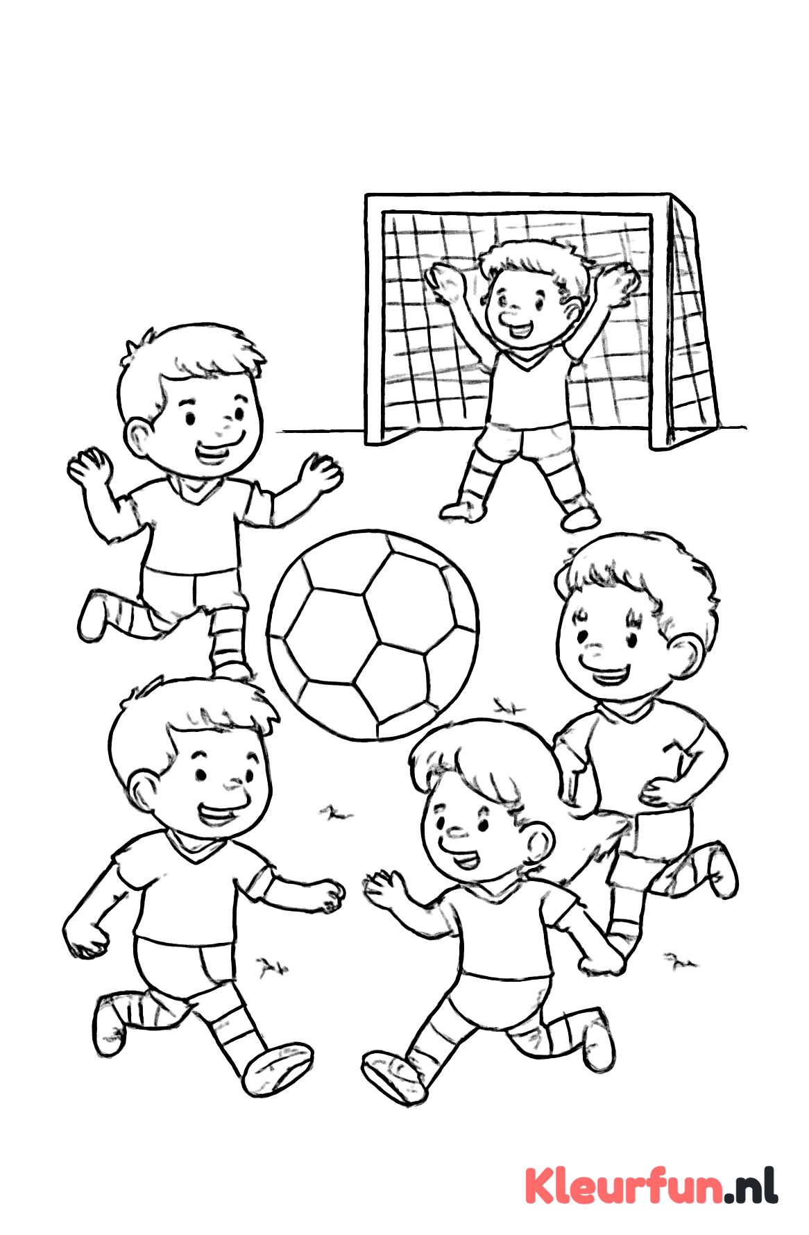 Voetbalwedstrijd jeugdteams