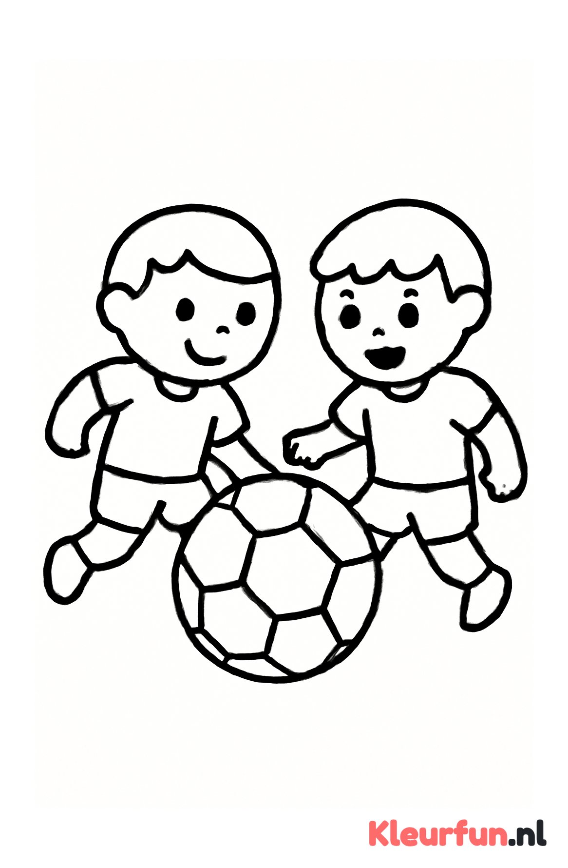 Voetbalwedstrijd voor peuters