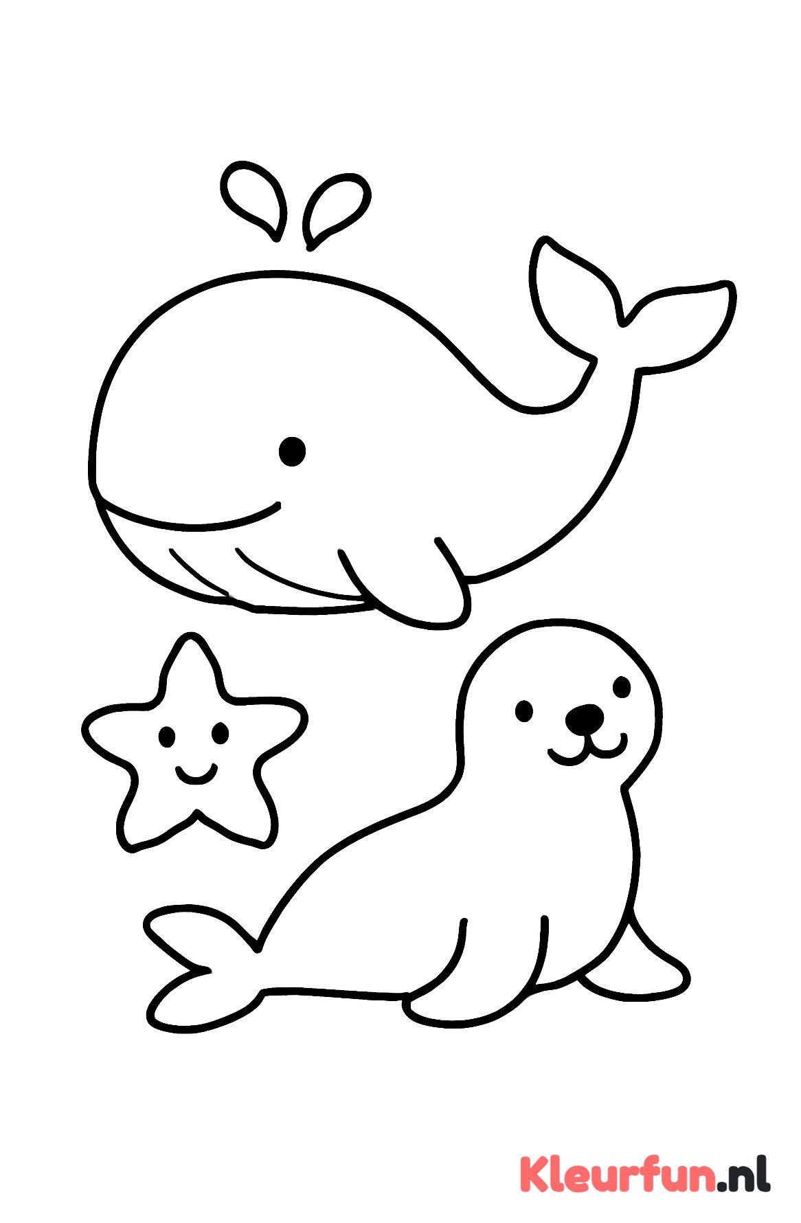 Walvis, zeester en zeehond