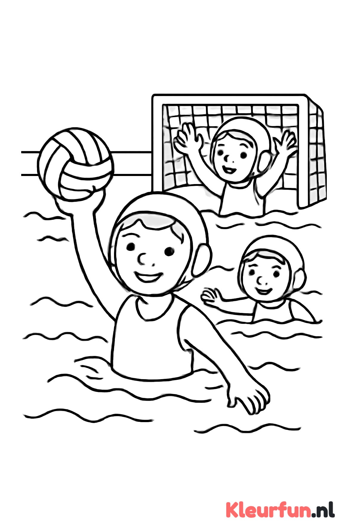 Waterpolo wedstrijd kinderen