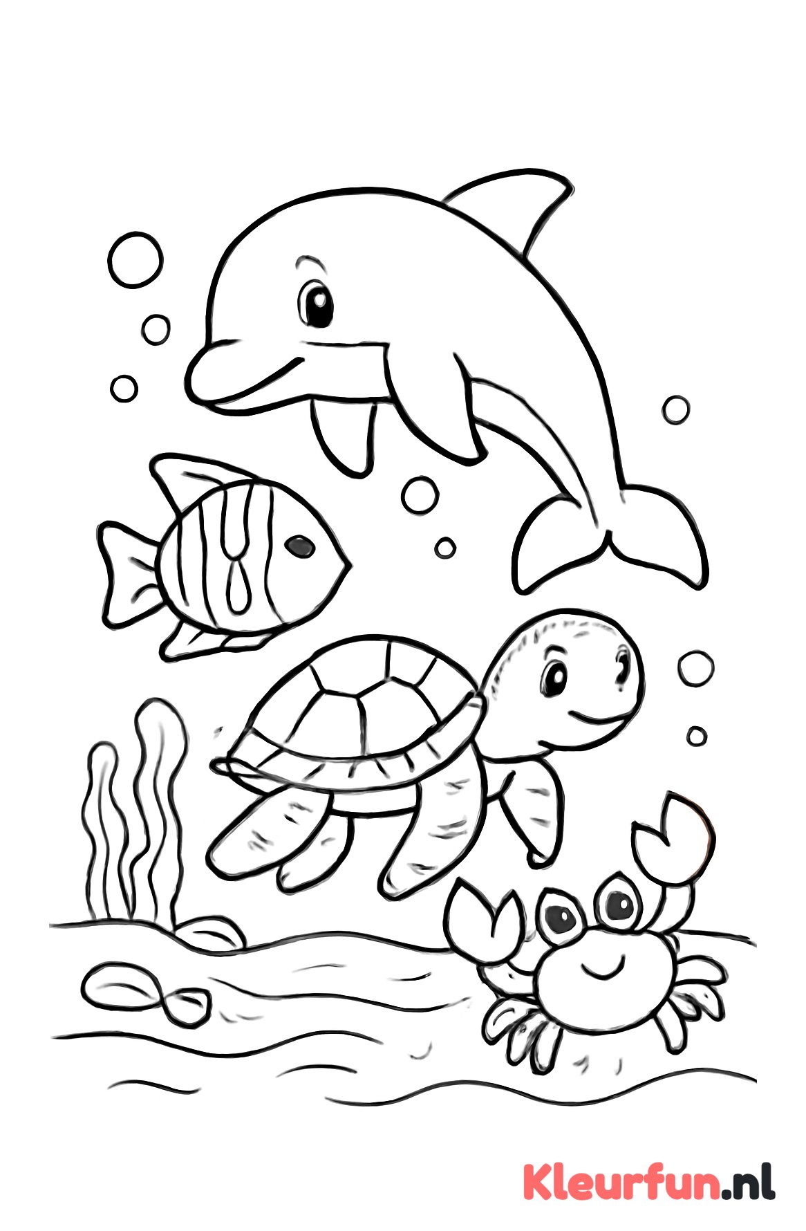Vriendelijke zeedieren samen