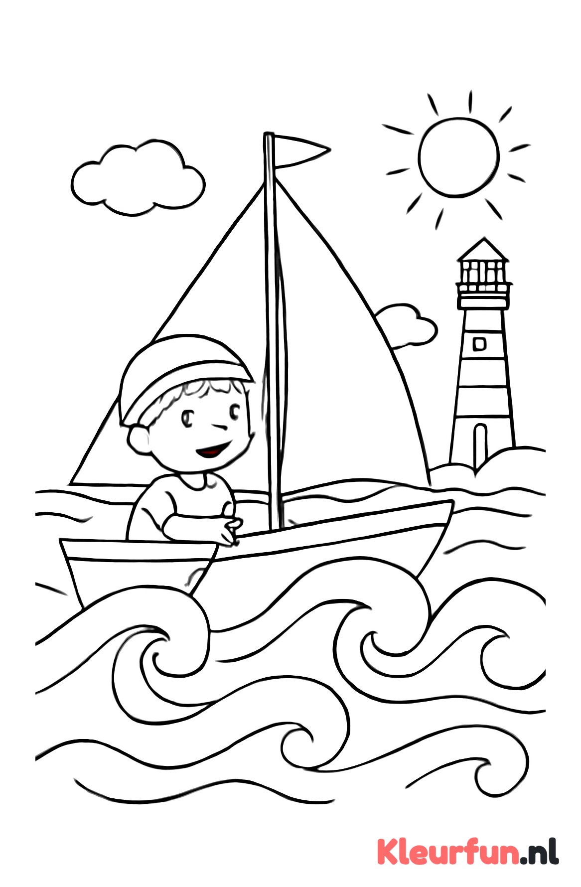 Zeilboot op zee