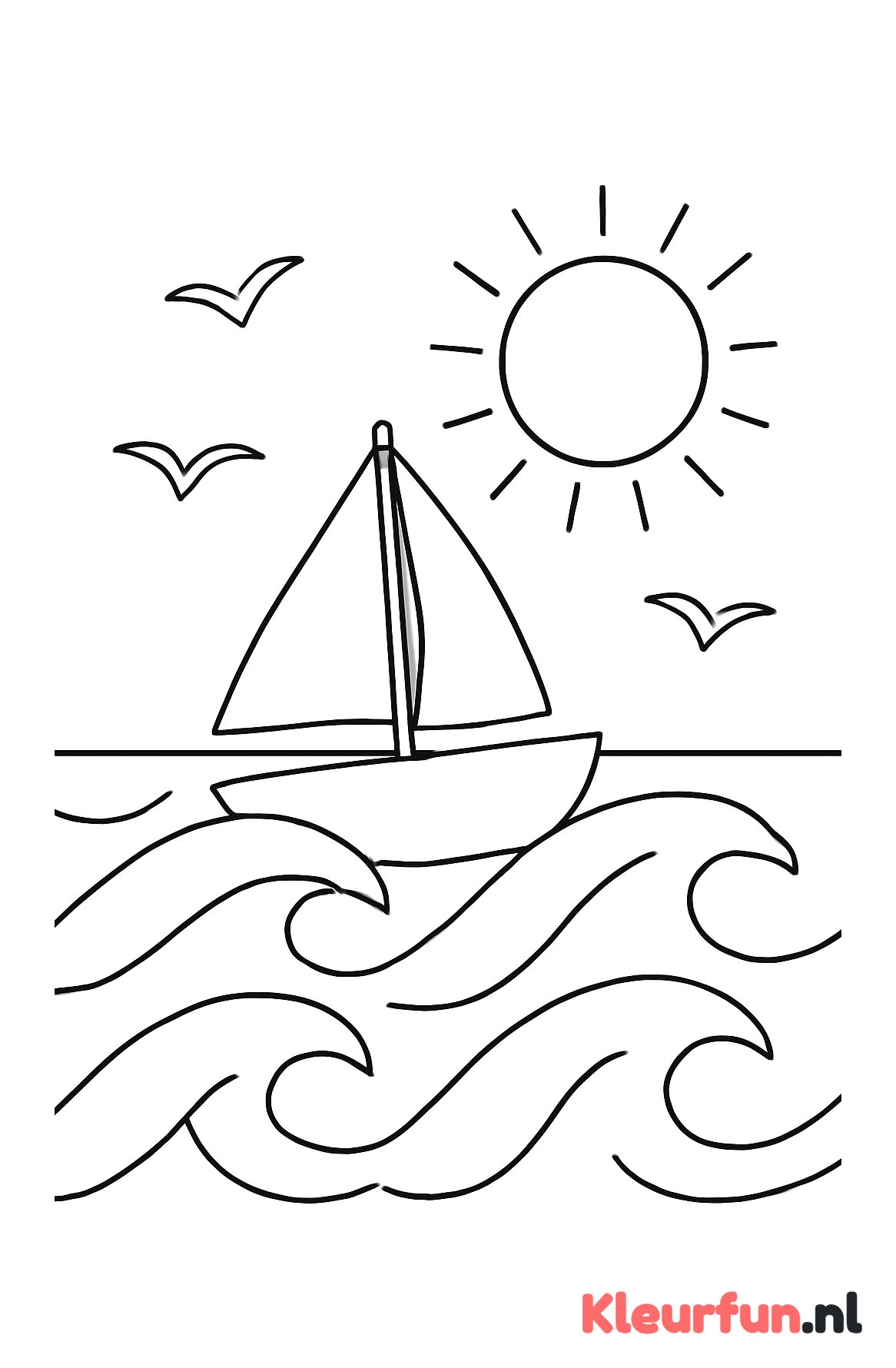 Zeilboot op zee
