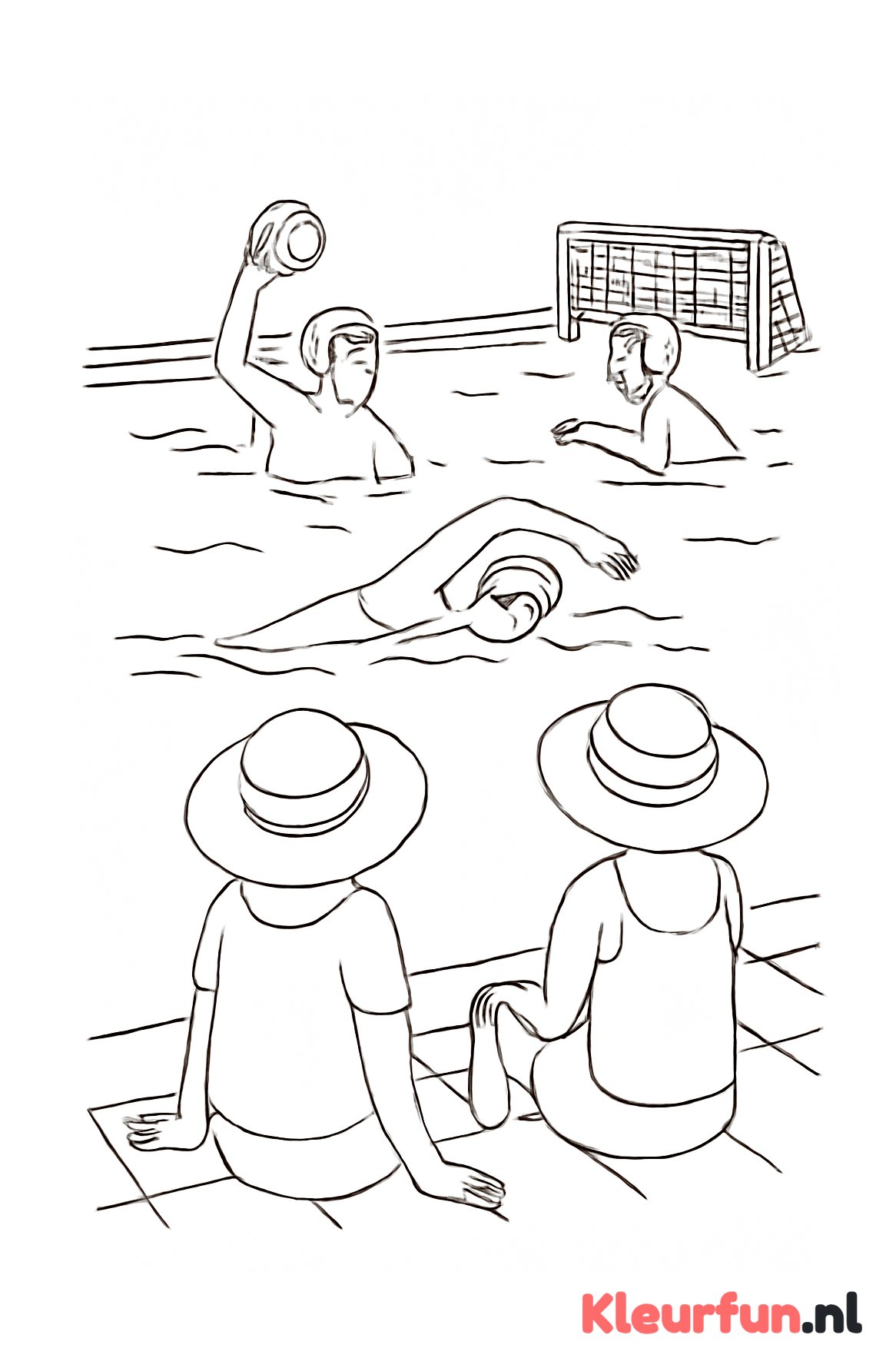 Zwembad met watersporten