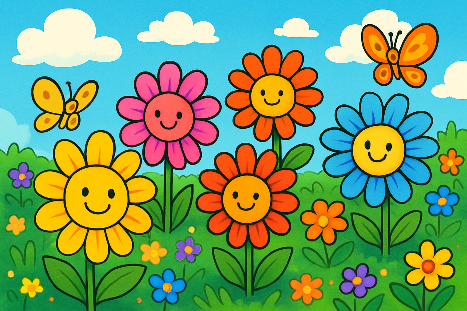 Bloemen kleurplaten