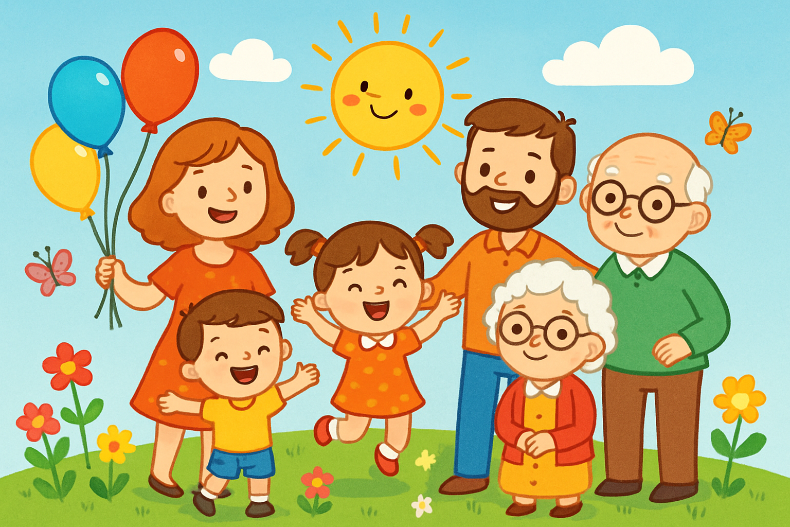 Kleurplaten van familieleden